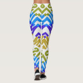 Multicolor zigzag Muster "Ratti_Creative_Arts" L Leggings (Rückseite)