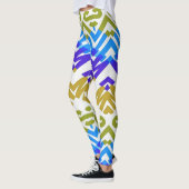 Multicolor zigzag Muster "Ratti_Creative_Arts" L Leggings (Links)