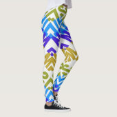 Multicolor zigzag Muster "Ratti_Creative_Arts" L Leggings (Rechts)