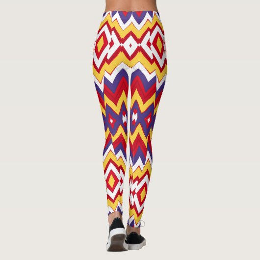 Multicolor zigzag Muster "Ratti_Creative_Arts" Leggings (Rückseite)