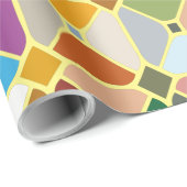 Multicolore geometrische Muster mit Achteckform Geschenkpapier (Rolleneckpunkt)