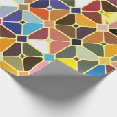 Multicolore geometrische Muster mit Achteckform Geschenkpapier (Ecke)