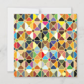 Multicolore geometrische Muster mit Achteckform Magneteinladung (Vorderseite)