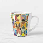 Multicolore geometrische Muster mit Achteckform Milchtasse (Rechts)