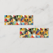 Multicolore geometrische Muster mit Achteckform Mini Visitenkarte (Vorne/Hinten)