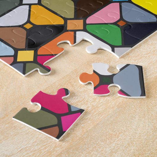 Multicolore geometrische Muster mit Achteckform Puzzle (Seite)
