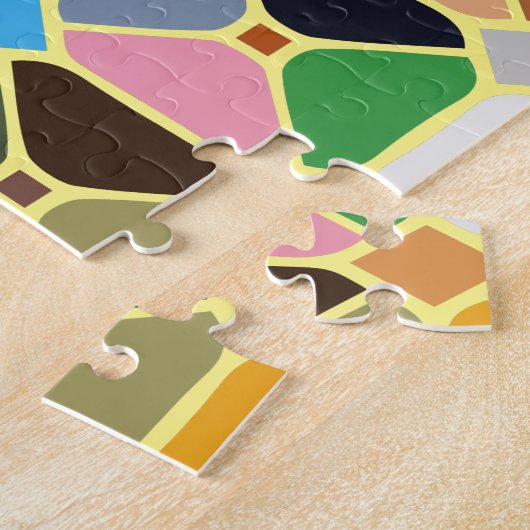 Multicolore geometrische Muster mit Achteckform Puzzle (Seite)