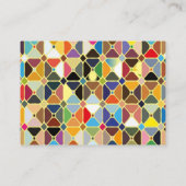 Multicolore geometrische Muster mit Achteckform Rabattkarte (Rückseite)