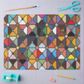 Multicolore geometrische Muster mit Achteckform Seidenpapier (Basteln)
