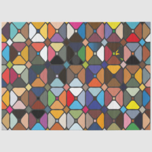 Multicolore geometrische Muster mit Achteckform Seidenpapier