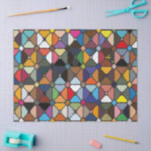 Multicolore geometrische Muster mit Achteckform Seidenpapier (Basteln)