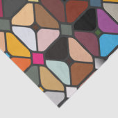 Multicolore geometrische Muster mit Achteckform Seidenpapier (Detail)