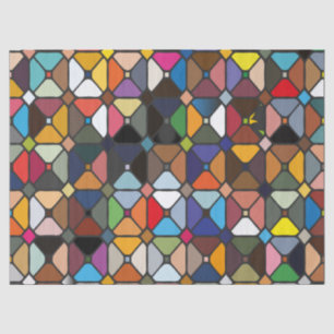 Multicolore geometrische Muster mit Achteckform Seidenpapier