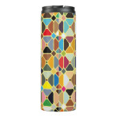 Multicolore geometrische Muster mit Achteckform Thermosbecher (Rückseite)