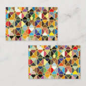 Multicolore geometrische Muster mit Achteckform Visitenkarte (Vorne/Hinten)