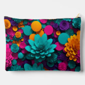 Multicolored Abstract Artwork Pouch Zubehörtasche (Rückseite)