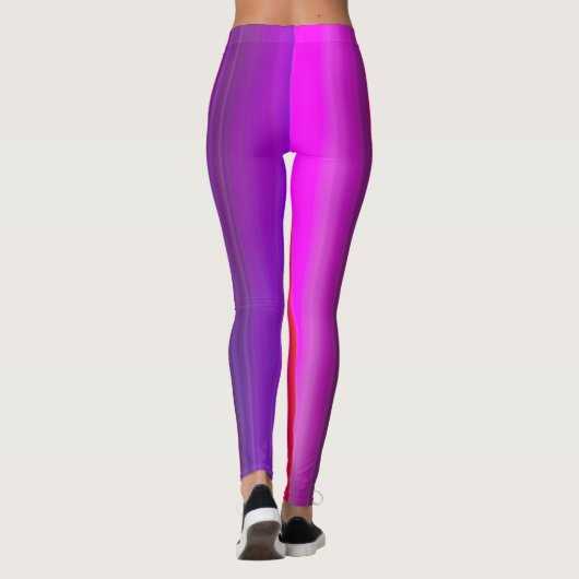 Multicolored abstract linear print leggings (Rückseite)