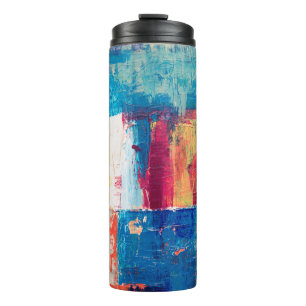Multicolored abstract painting thermosbecher