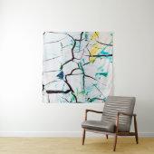 MULTICOLORED ABSTRAKT PAINING WANDTEPPICH (Beispiel (Horizontal))