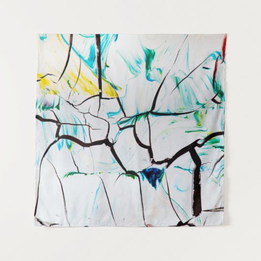 MULTICOLORED ABSTRAKT PAINING WANDTEPPICH (Vorderseite)