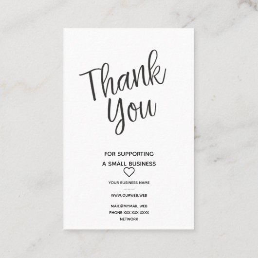 Multicolored Autumn Handmade with Love Quote Visitenkarte (Rückseite)