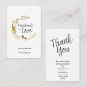 Multicolored Autumn Handmade with Love Quote Visitenkarte (Vorne/Hinten)