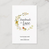Multicolored Autumn Handmade with Love Quote Visitenkarte (Vorderseite)