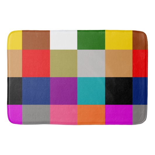 Multicolored Bold Color Blocks Design Badematte (Vorderseite)