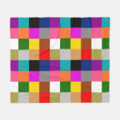 Multicolored Bold Color Blocks Design Fleecedecke (Vorderseite (Horizontal))