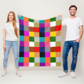 Multicolored Bold Color Blocks Design  Fleecedecke