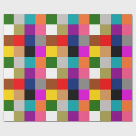 Multicolored Bold Color Blocks Design Geschenkpapier (Flach)
