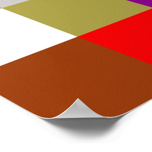Multicolored Bold Color Blocks Design Poster (Ecke)