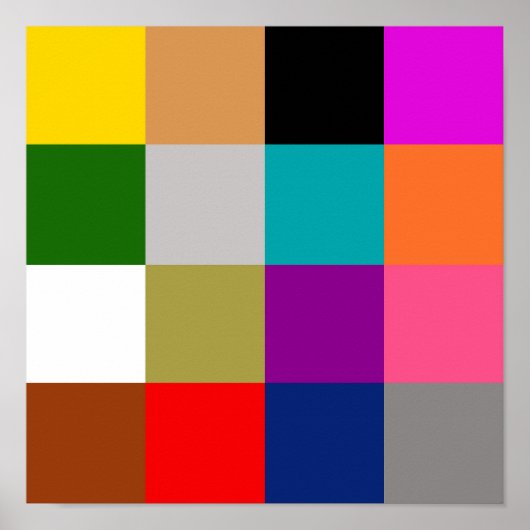 Multicolored Bold Color Blocks Design Poster (Vorne)