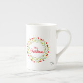 Multicolored Christmas Wreath Porzellantasse (Rechts)