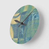 Multicolored Circles & Panels Runde Wanduhr (Winkel)