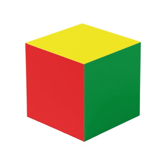 Multicolored Cube Würfel (Rückseite Schrägansicht)
