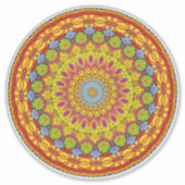 Multicolored Decorative Mandala Aufkleber (Vorderseite)