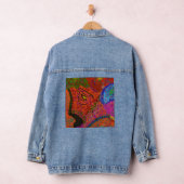 Multicolored Fish Pattern Jeansjacke (Hangar)