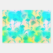 Multicolored Flamingos Geschenkpapier Set (Vorderseite 3)
