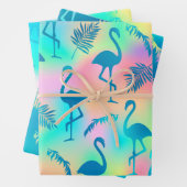 Multicolored Flamingos Geschenkpapier Set (Beispiel)