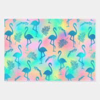 Multicolored Flamingos