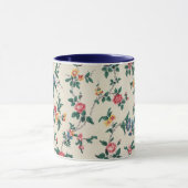 Multicolored flower pattern with navy trim, tasse (Zentrum)