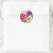 Multicolored Gerbera Daisies Runder Aufkleber (Tasche)