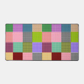 Multicolored Gingham Patchwork Kariert Pattern Schreibtischunterlage (Vorderseite)