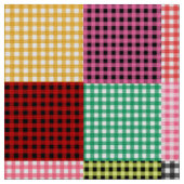 Multicolored Gingham Patchwork Kariert Pattern Stoff (Nahaufnahme)