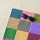 Multicolored Gingham Patchwork Kariert Pattern Strandtuch (Beispiel)