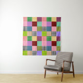 Multicolored Gingham Patchwork Kariert Pattern Wandteppich (Beispiel)