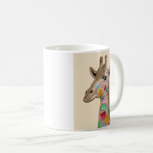MultiColored Giraffe Kaffeetasse (VorderseiteRechts)