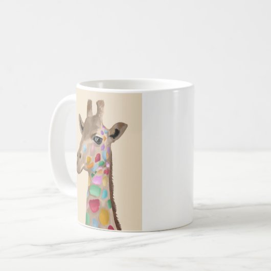 MultiColored Giraffe Kaffeetasse (Vorderseite Links)