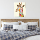 MultiColored Giraffe Leinwanddruck (Insitu (Schlafzimmer))